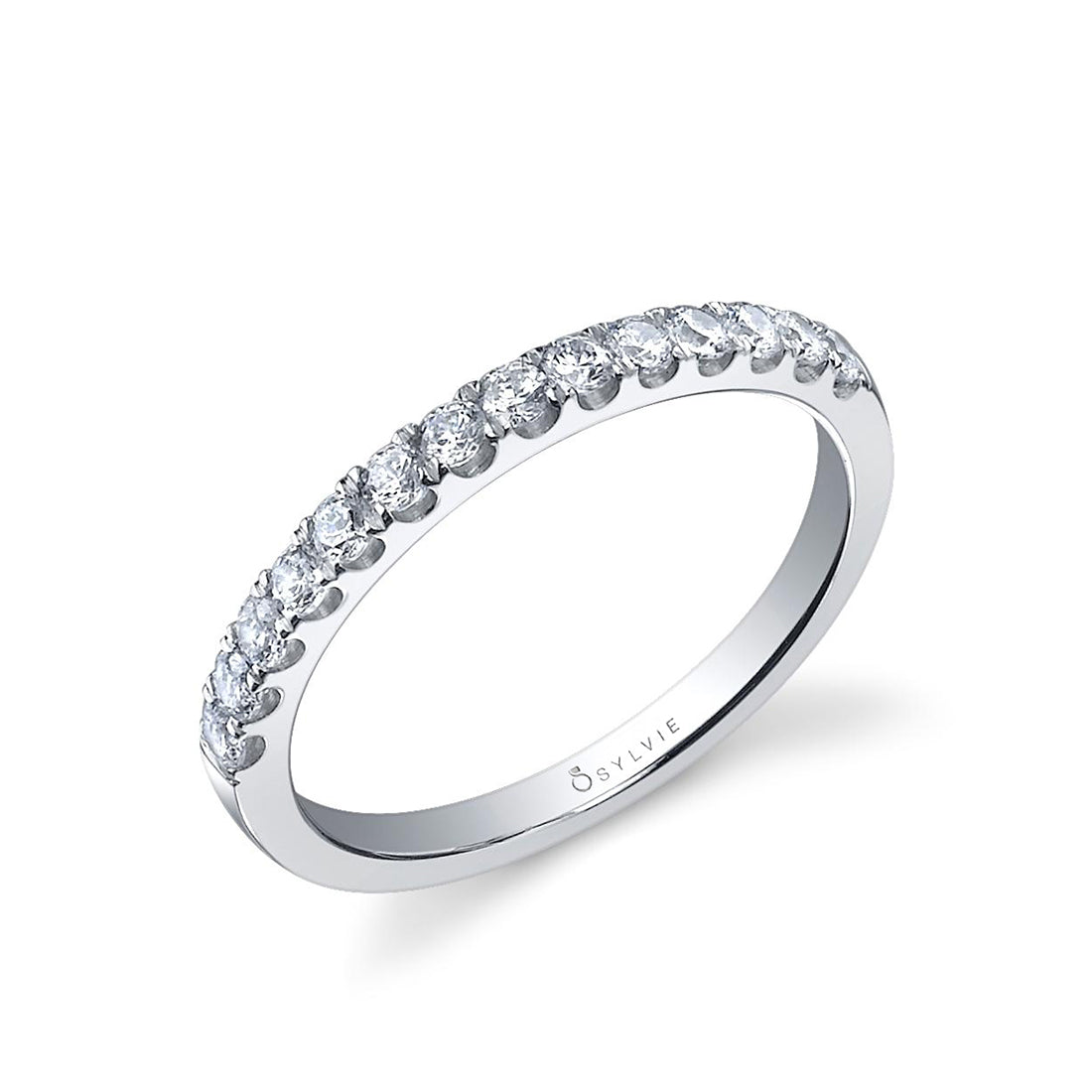 (14K White) Classic Wedding Band