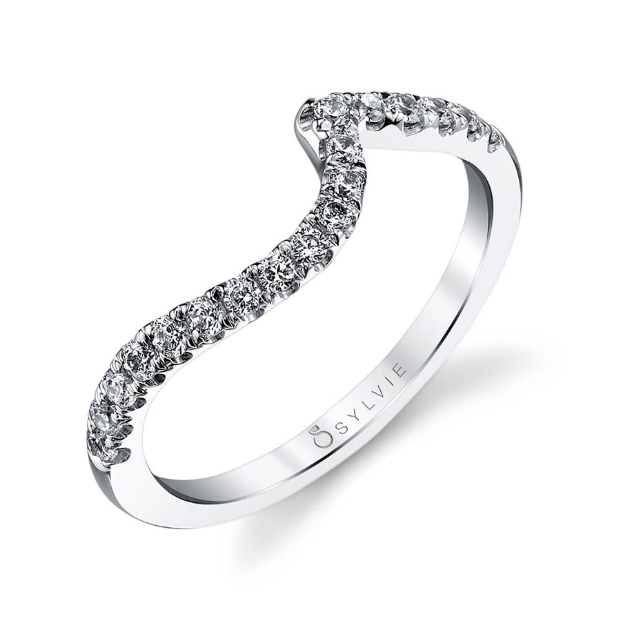 (18K Rose) Classic Curved Wedding Band
