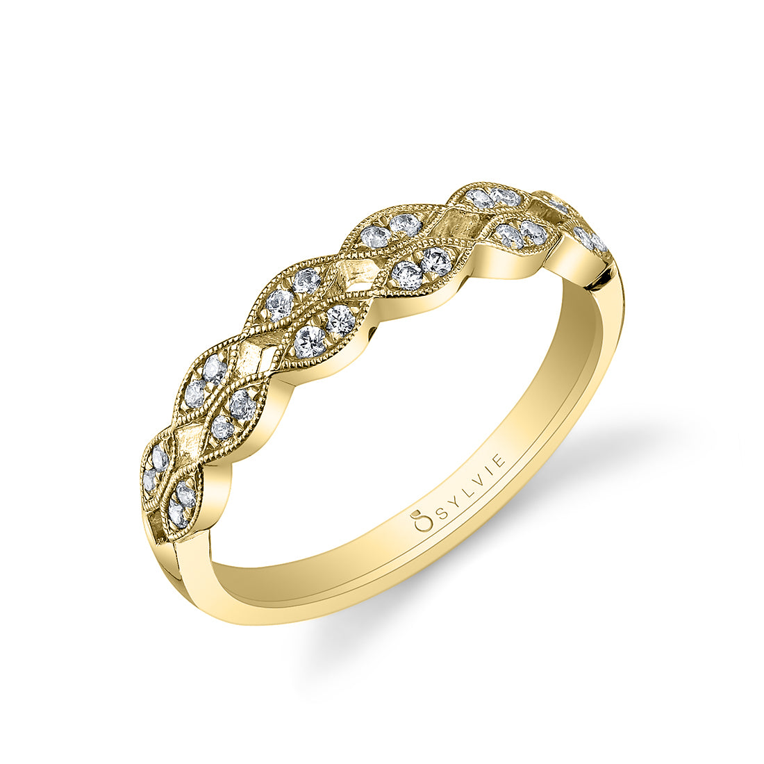 (18K Yellow) Vintage Inspired Wedding Band