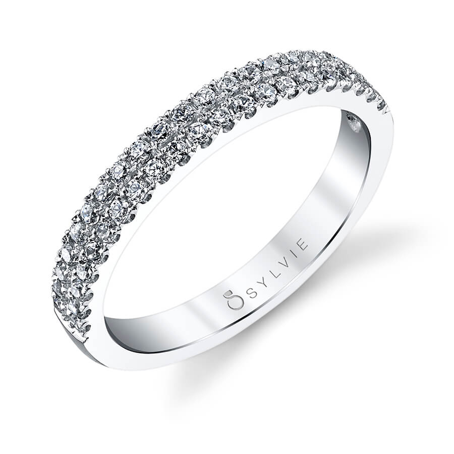 (14K Yellow) Double Row Wedding Band