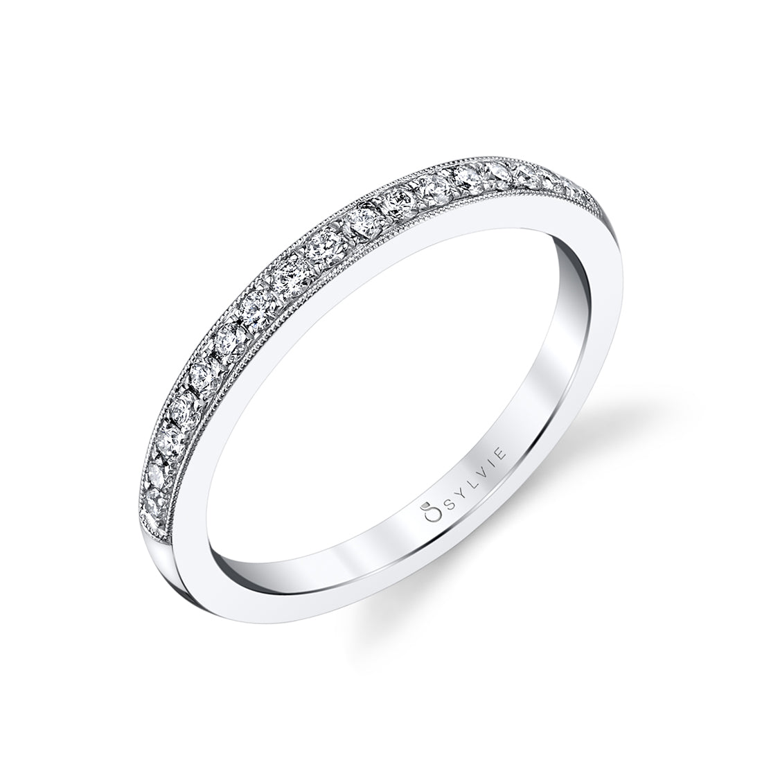 (18K White) Classic Wedding Band