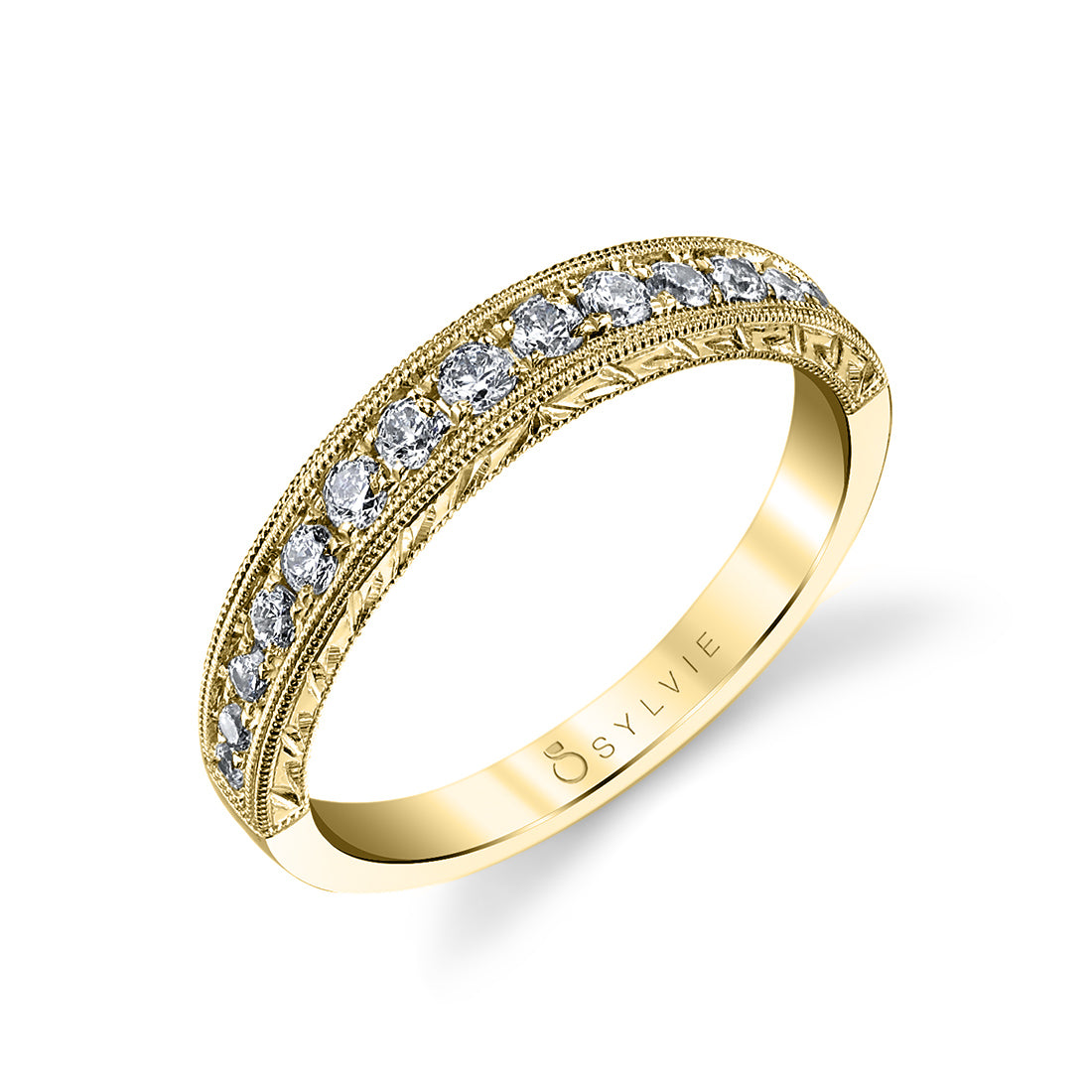 (18K Yellow) Vintage Wedding Band