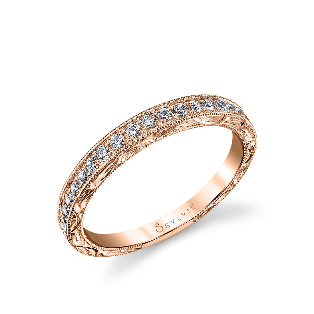 (14K Rose) Vintage Wedding Band