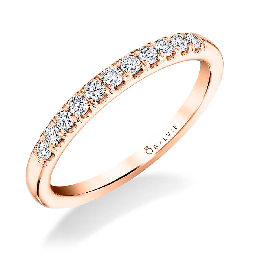 (14K Rose 0.25 ct) Classic Wedding Band