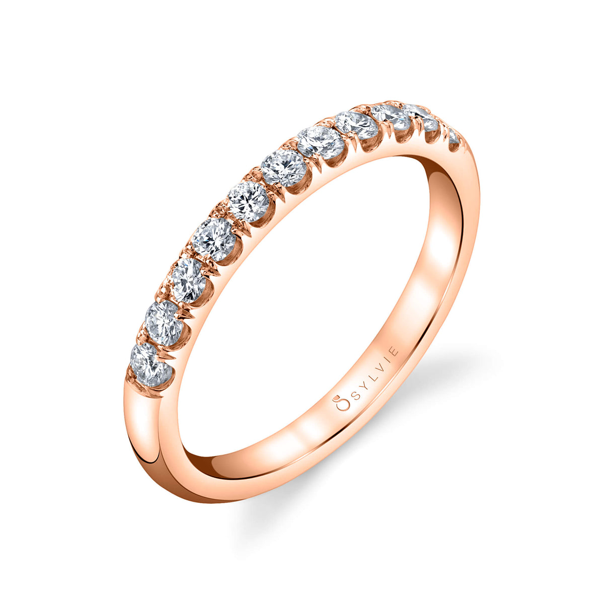 (14K Rose 0.33 ct) Classic Wedding Band