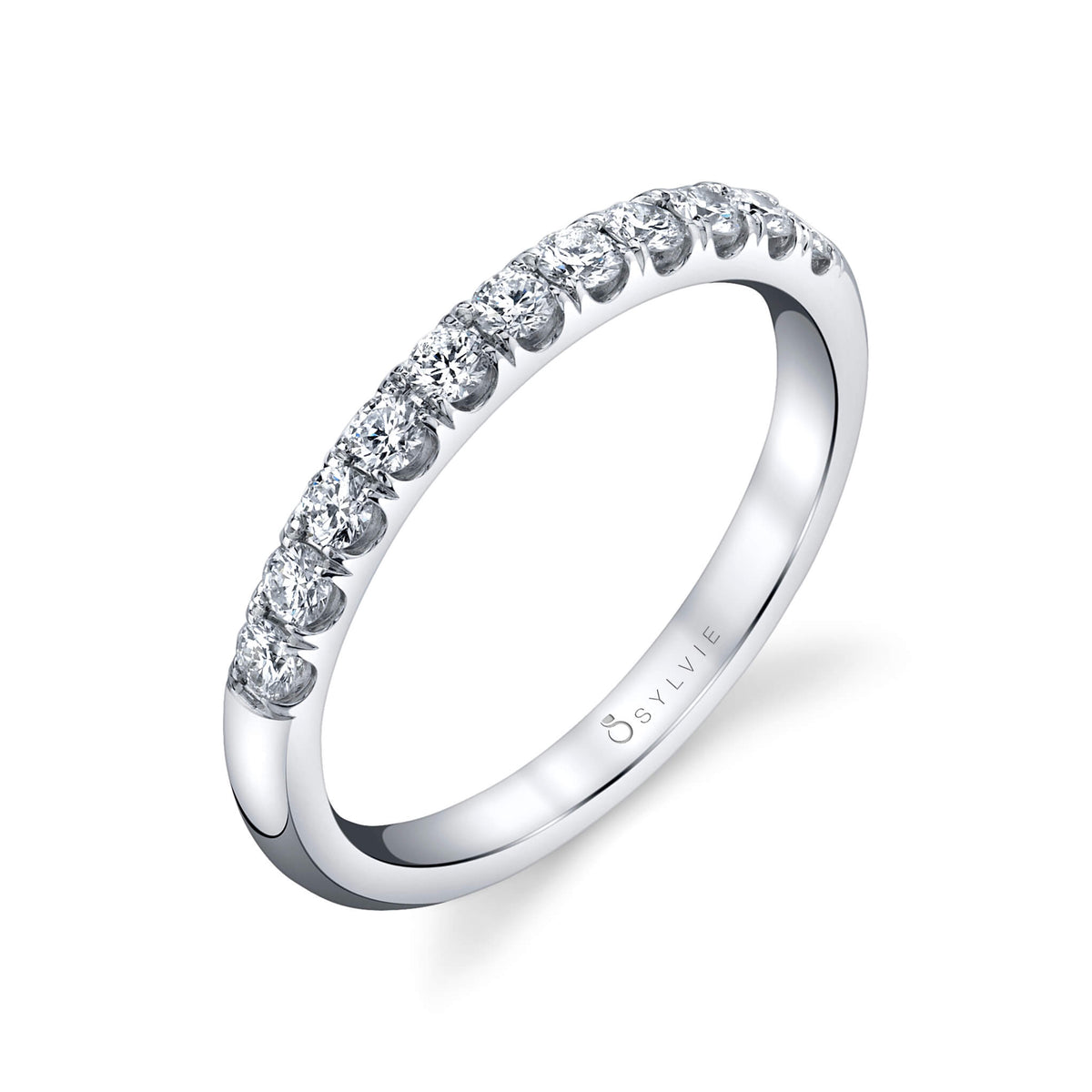 (18K White 0.33 ct) Classic Wedding Band