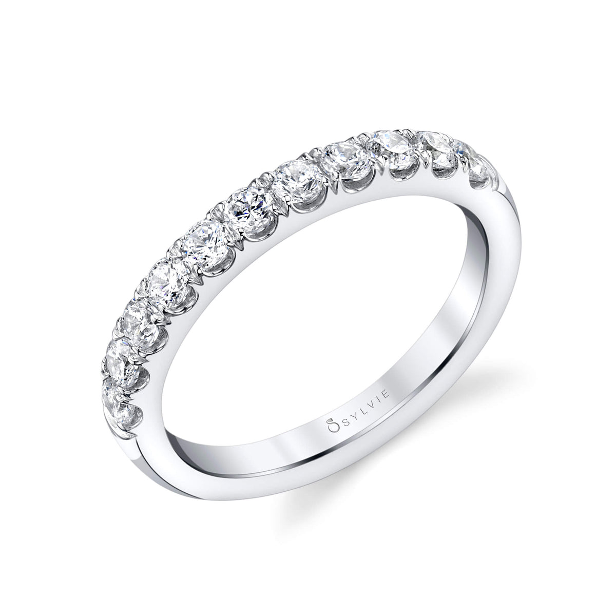 (18K White 0.50 ct) Classic Wedding Band