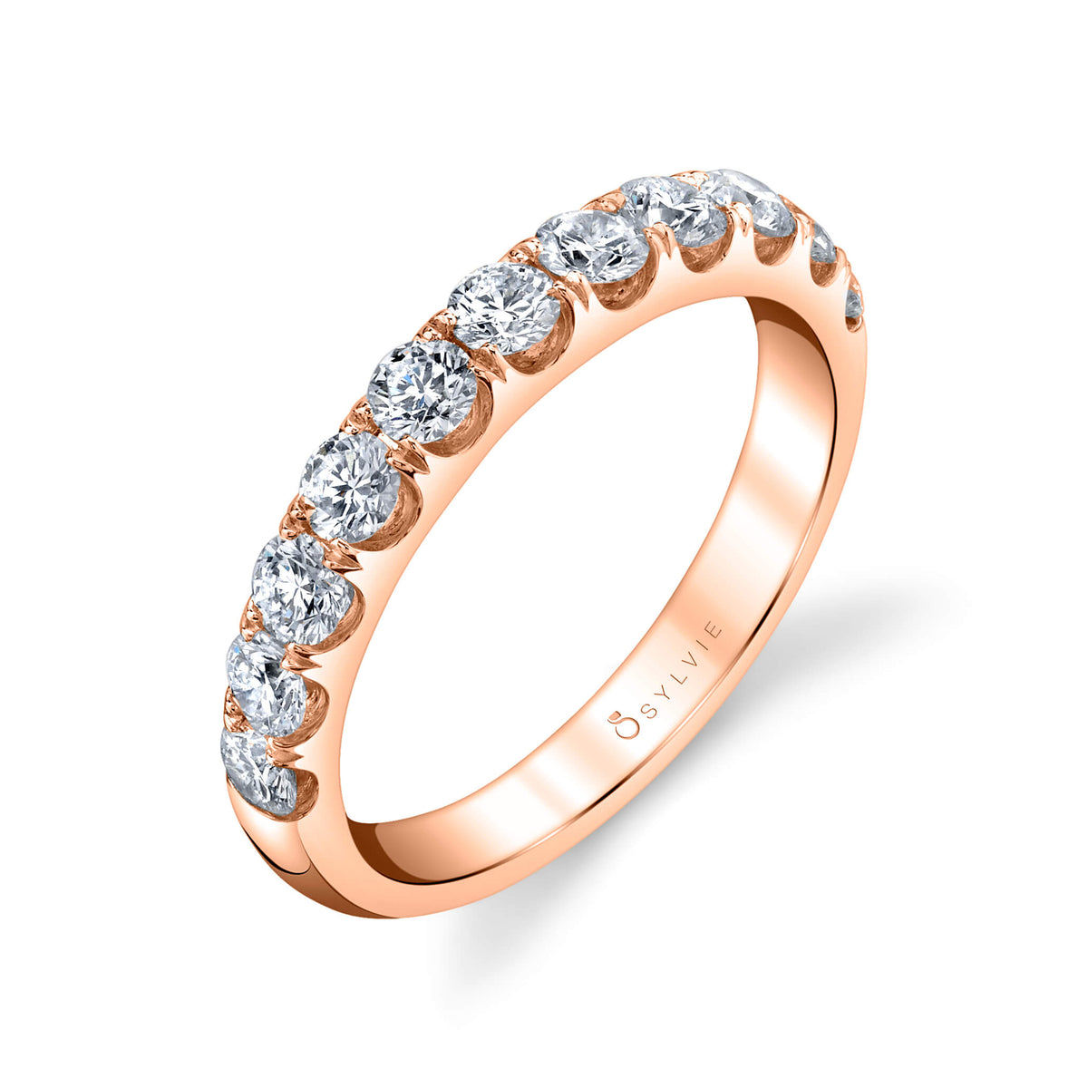 (14K Rose 1.00 ct) Classic Wedding Band