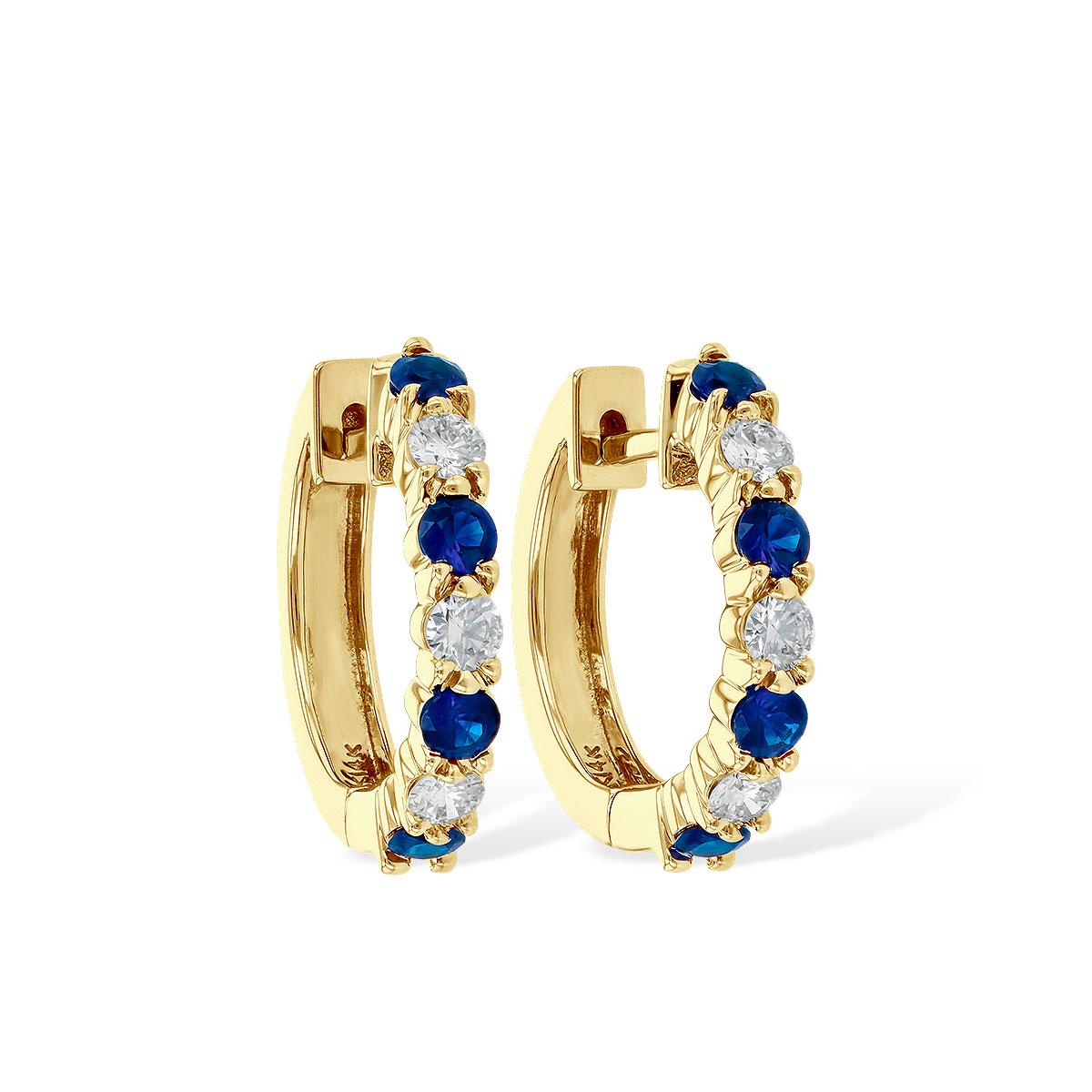 14KT Gold Sapphire Earrings