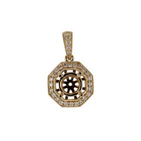 14KT Gold Diamond Pendant