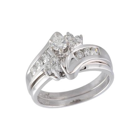 14KT Gold Two-Piece Diamond Wedding Set