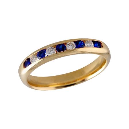 14KT Gold Ladies Sapphire Wedding Ring