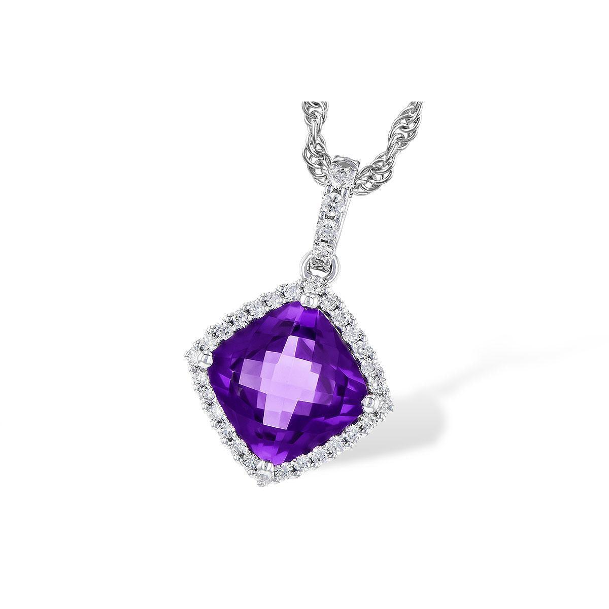 14KT Gold Amethyst Necklace