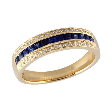 14KT Gold Ladies Sapphire Wedding Ring