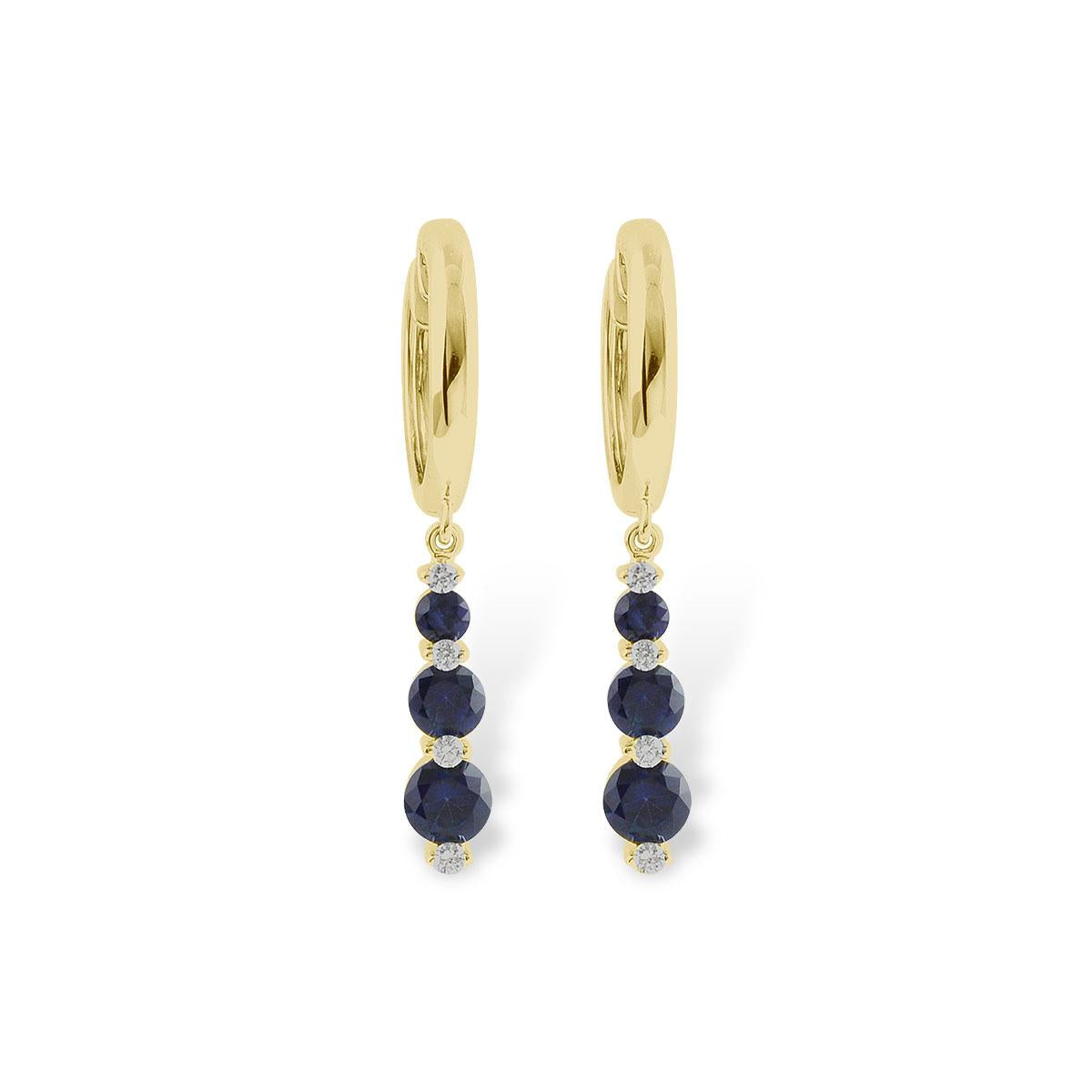 14KT Gold Sapphire Earrings