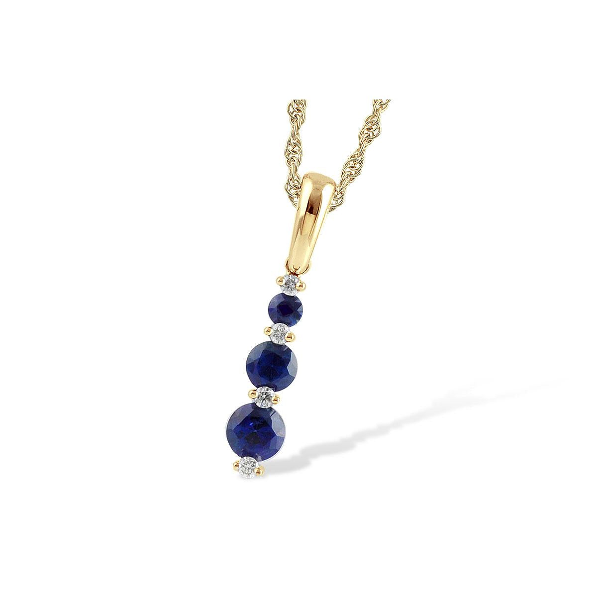 14KT Gold Sapphire Necklace