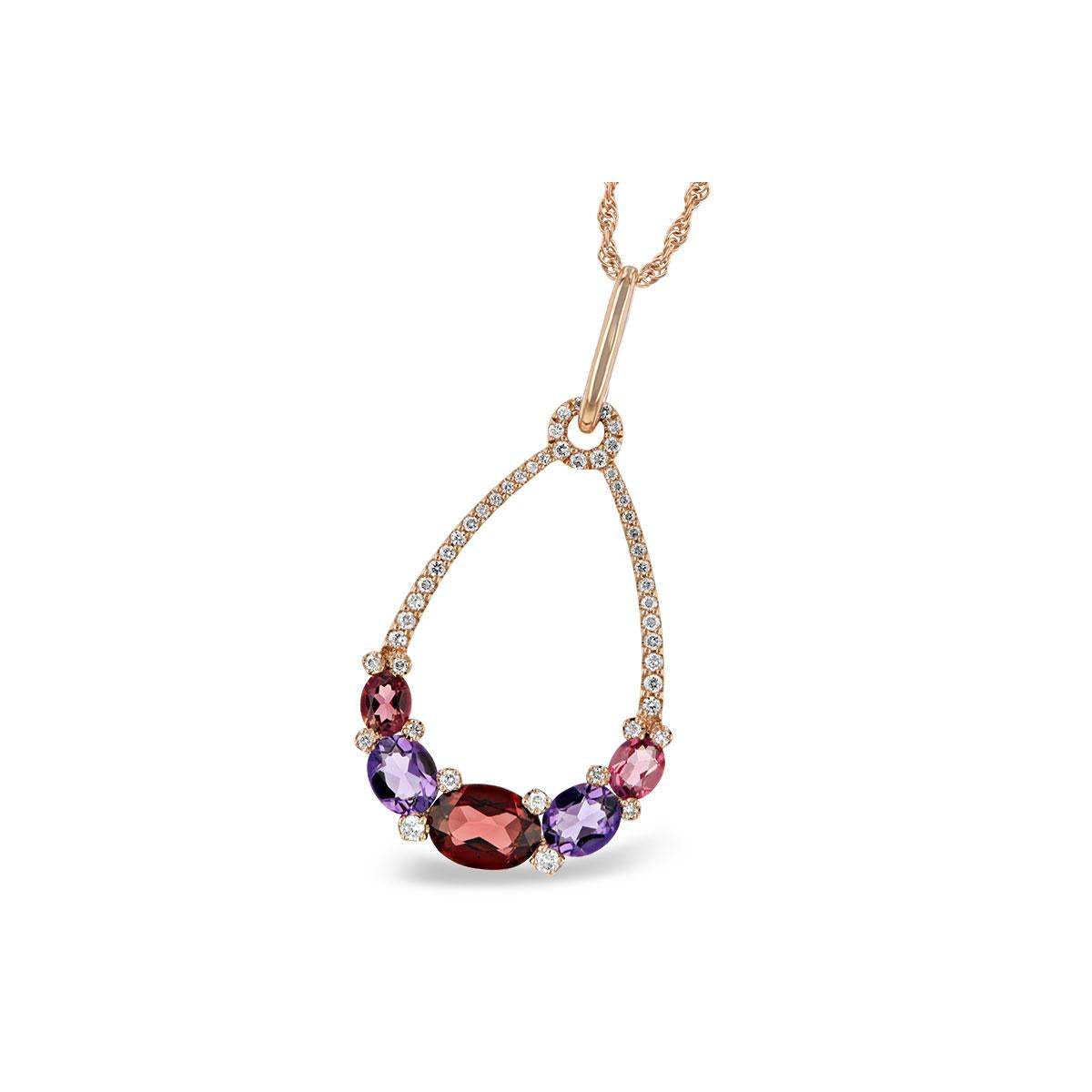 14KT Gold Multi-Stone Necklace