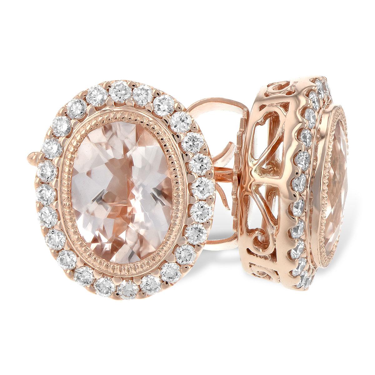 14KT Gold Morganite Earrings