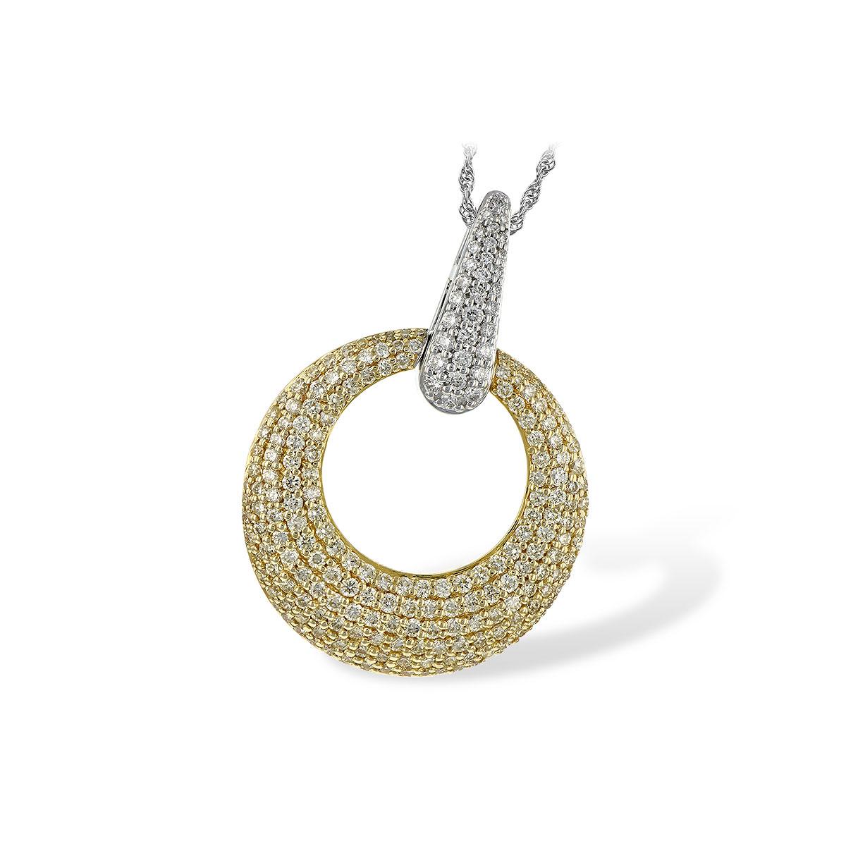 14KT Gold Yellow Diamond Necklace