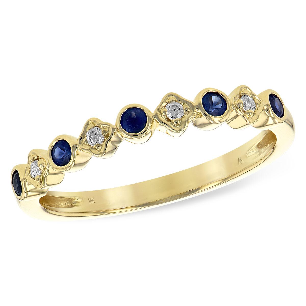 14KT Gold Ladies Sapphire Wedding Ring