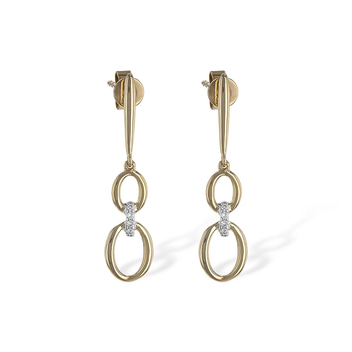 14KT Gold Diamond Earrings
