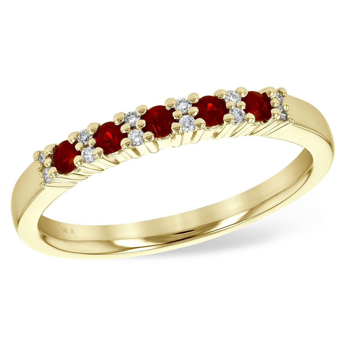 14KT Gold Ladies Ruby Wedding Ring