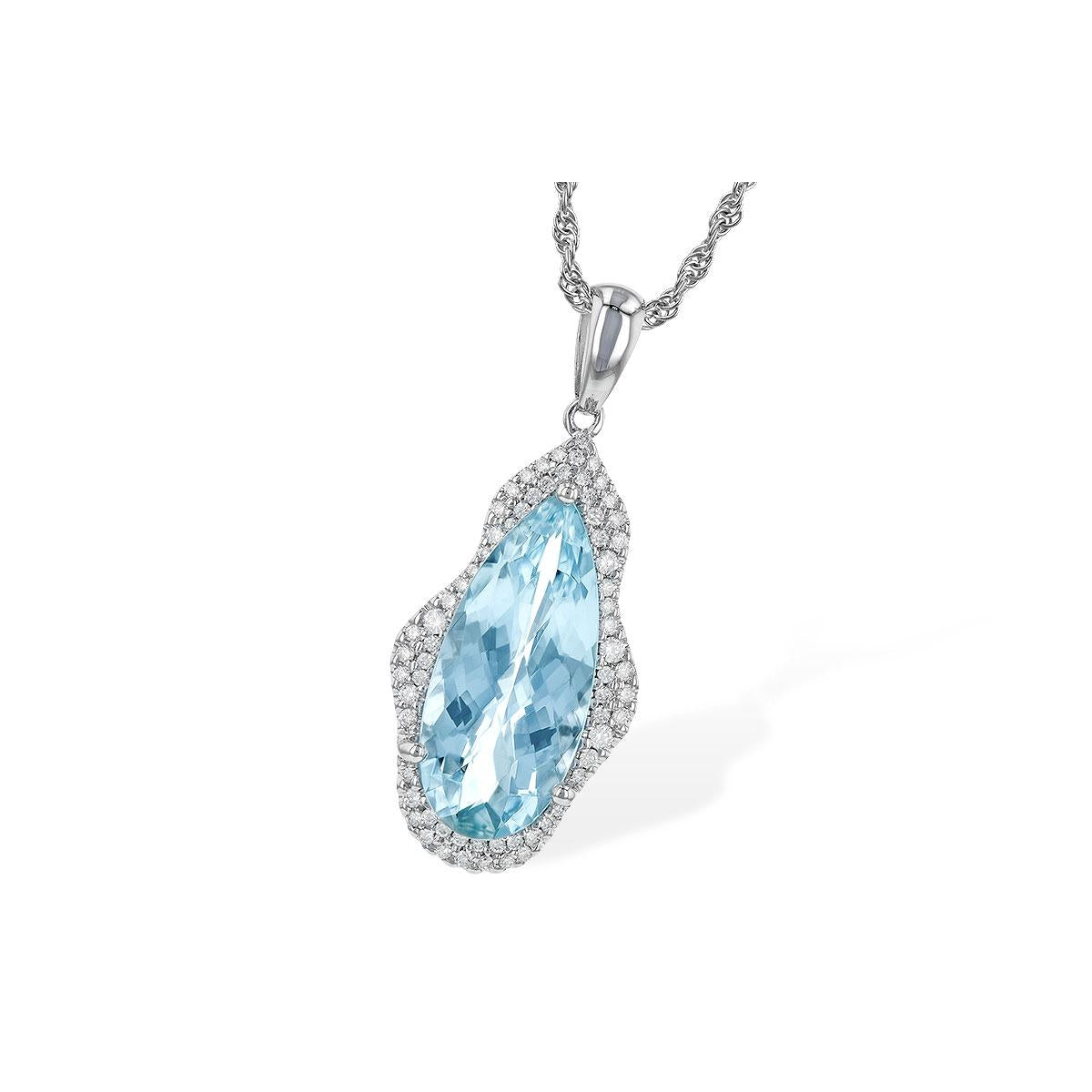 14KT Gold Aqua Necklace