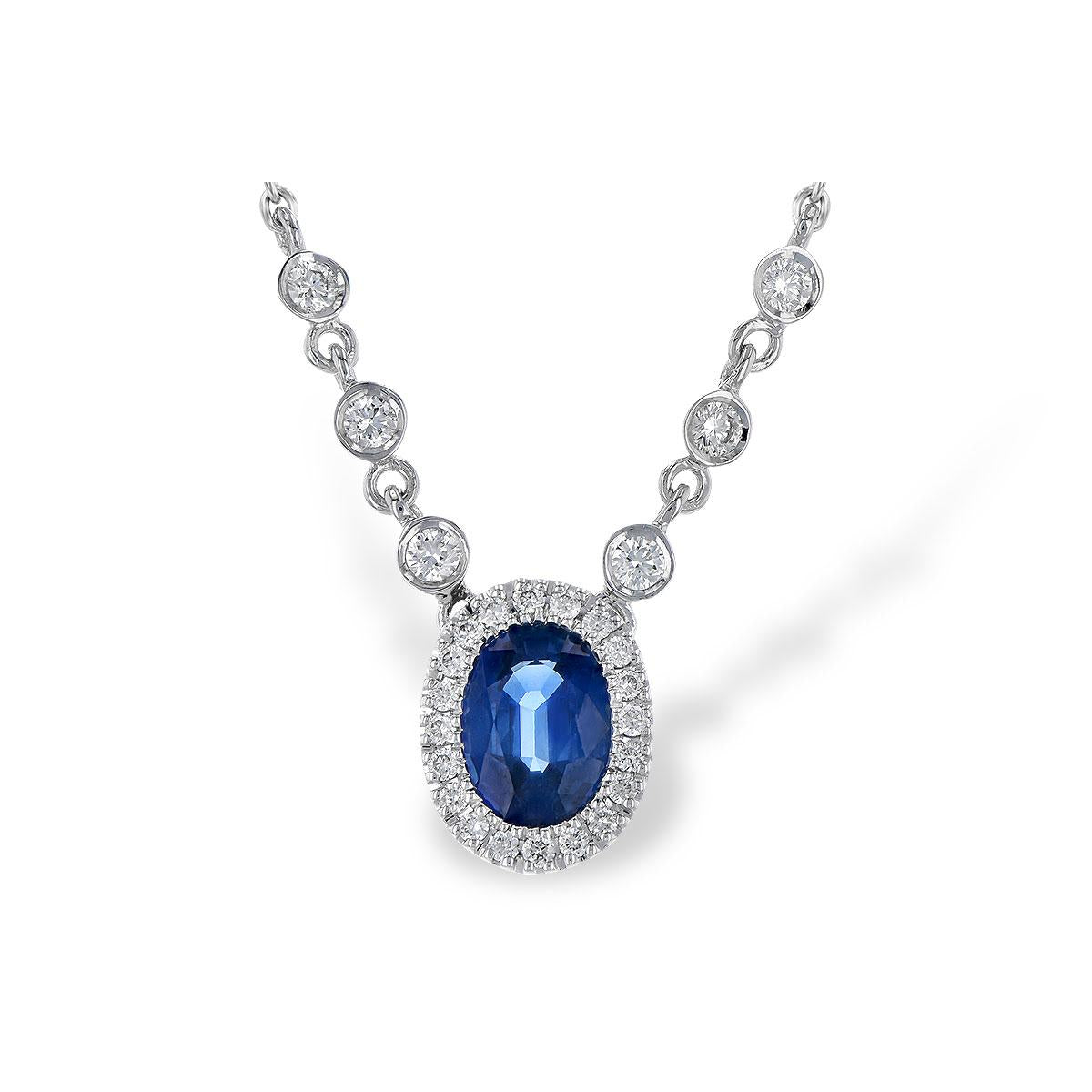 14KT Gold Sapphire Necklace