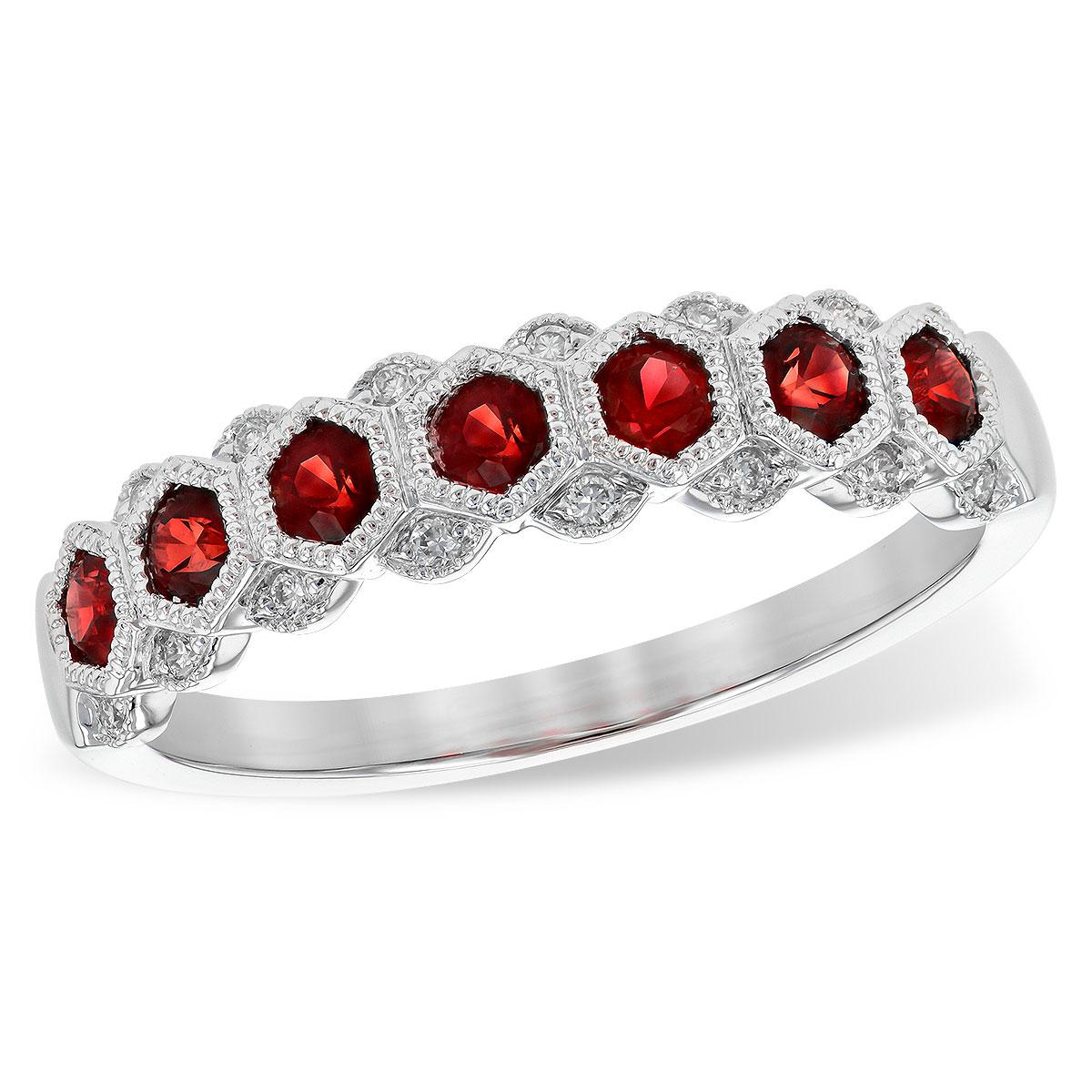 14KT Gold Ladies Ruby Wedding Ring
