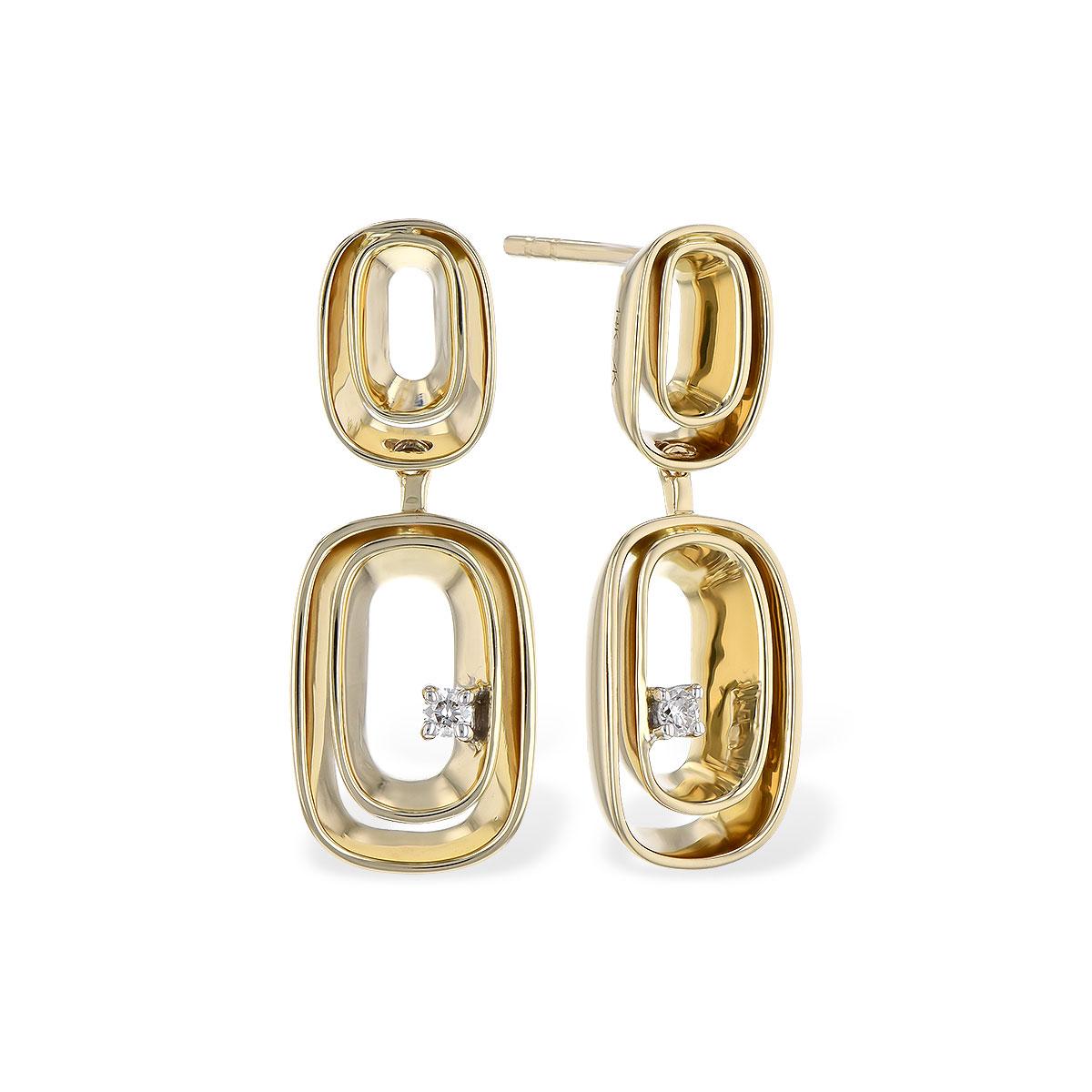 14KT Gold Diamond Earrings