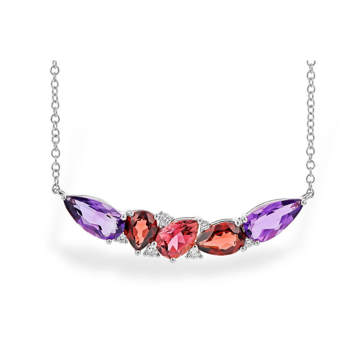 14KT Gold Multi-Stone Necklace