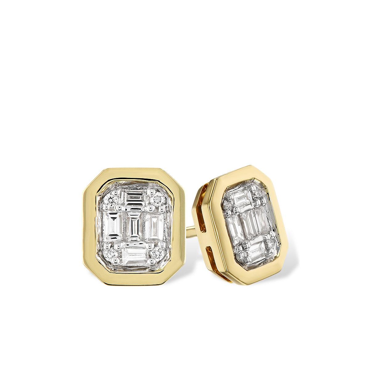 14KT Gold Diamond Earrings