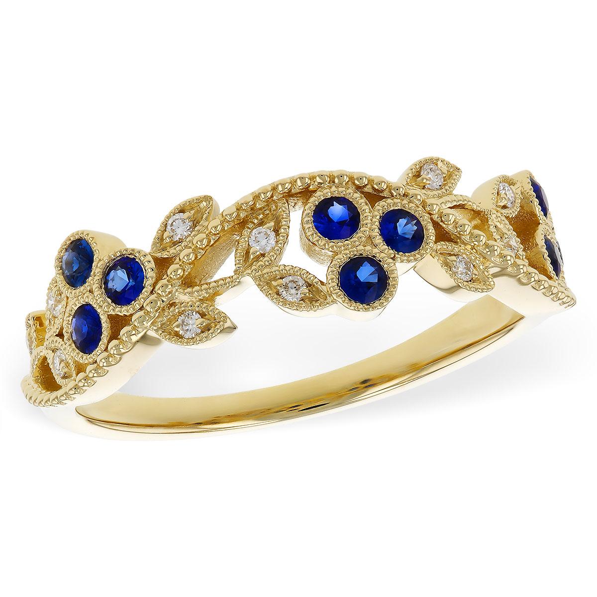 14KT Gold Ladies Sapphire Wedding Ring