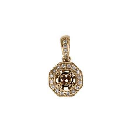 14KT Gold Diamond Pendant