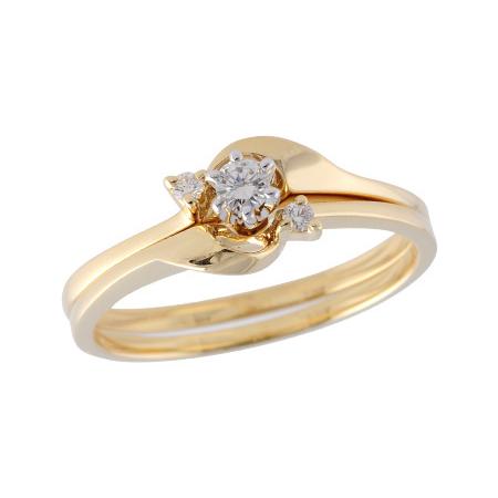 14KT Gold Two-Piece Diamond Wedding Set