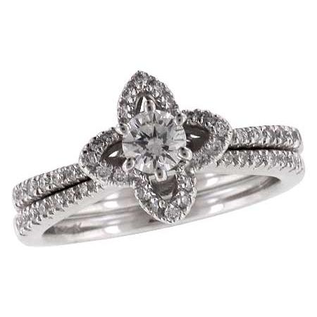14KT Gold Two-Piece Diamond Wedding Set