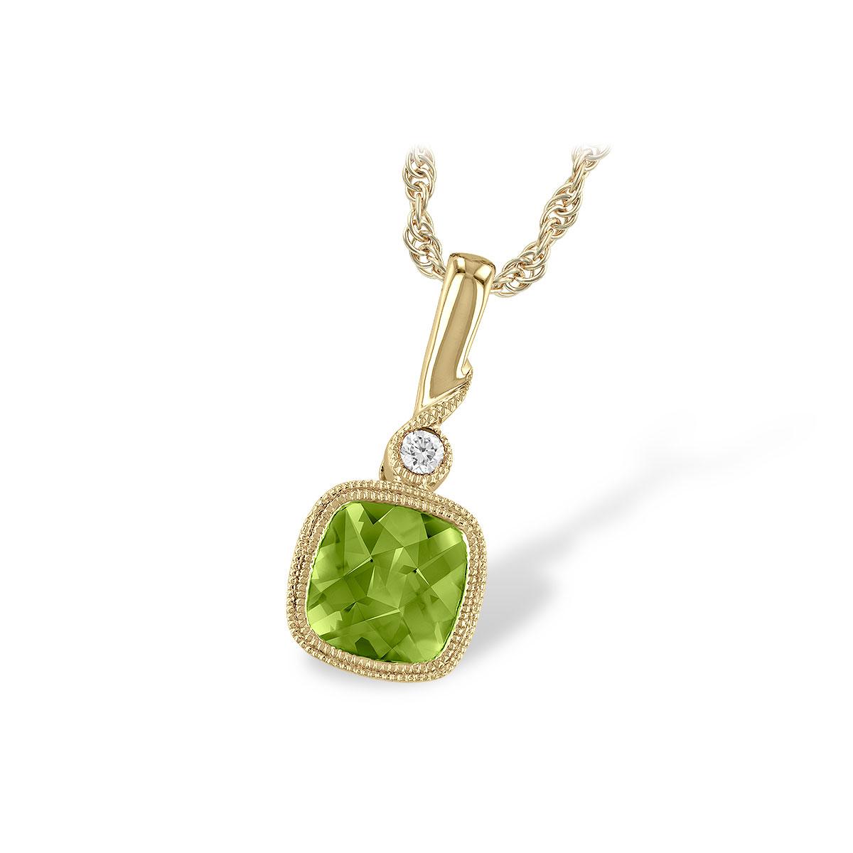 14KT Gold Peridot Necklace