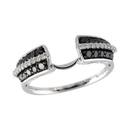 14KT Gold Ladies Black Diamond Wrap/Guard