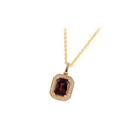 14KT Gold Garnet Necklace