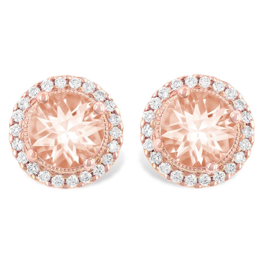 14KT Gold Morganite Earrings
