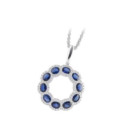 14KT Gold Sapphire Necklace