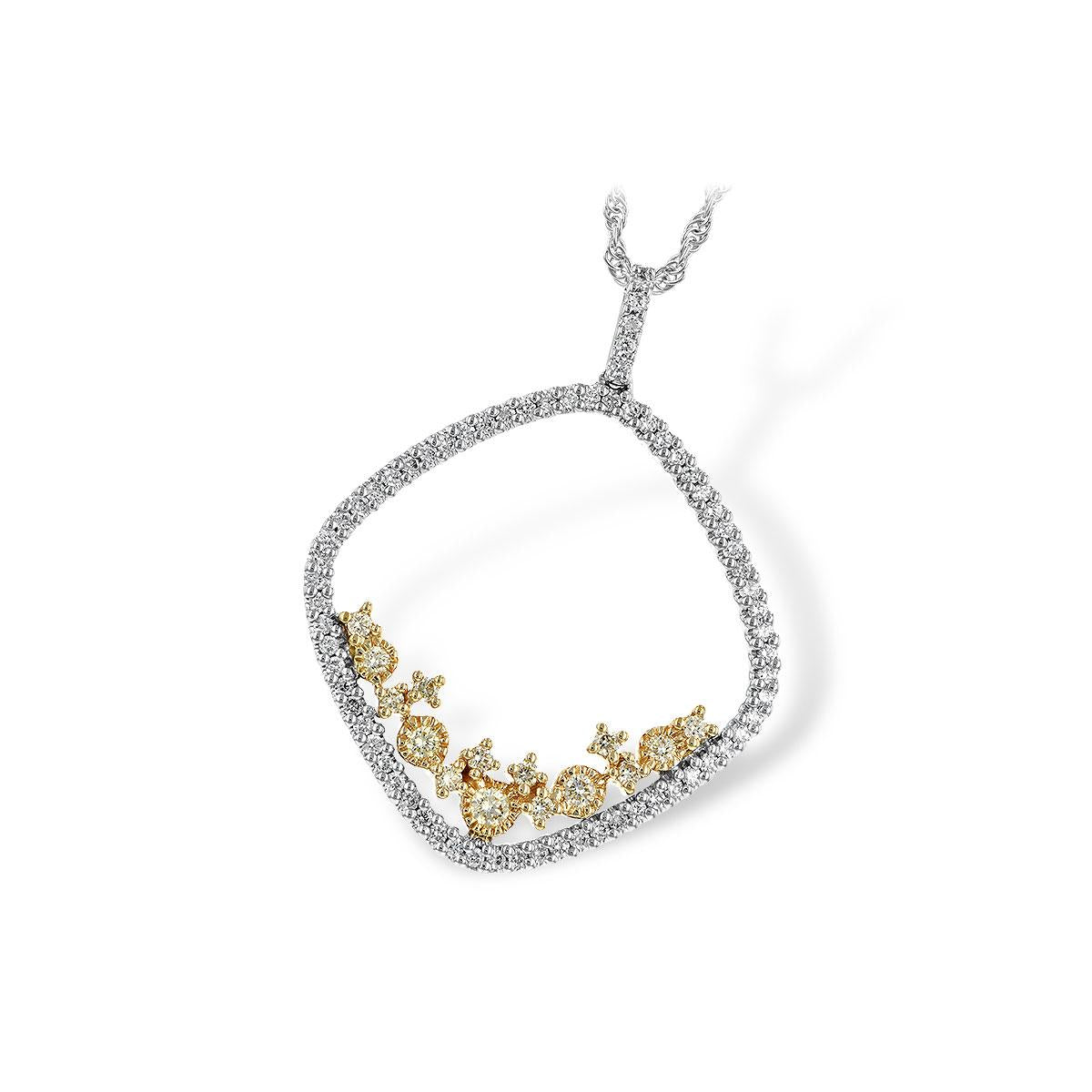 14KT Gold Yellow Diamond Necklace