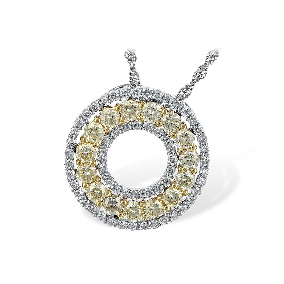 14KT Gold Yellow Diamond Necklace