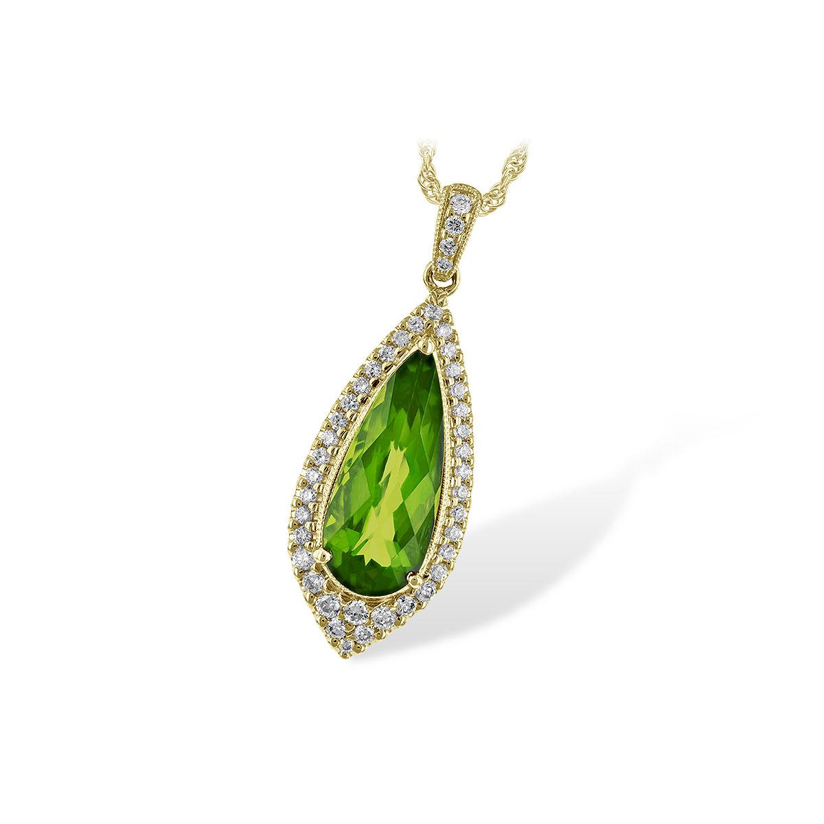 14KT Gold Peridot Necklace