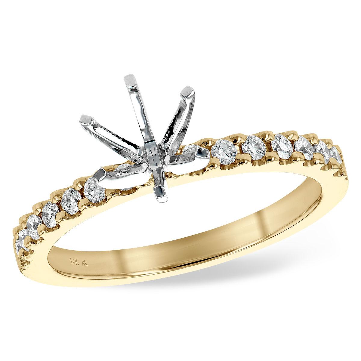 14KT Gold Semi-Mount Engagement Ring