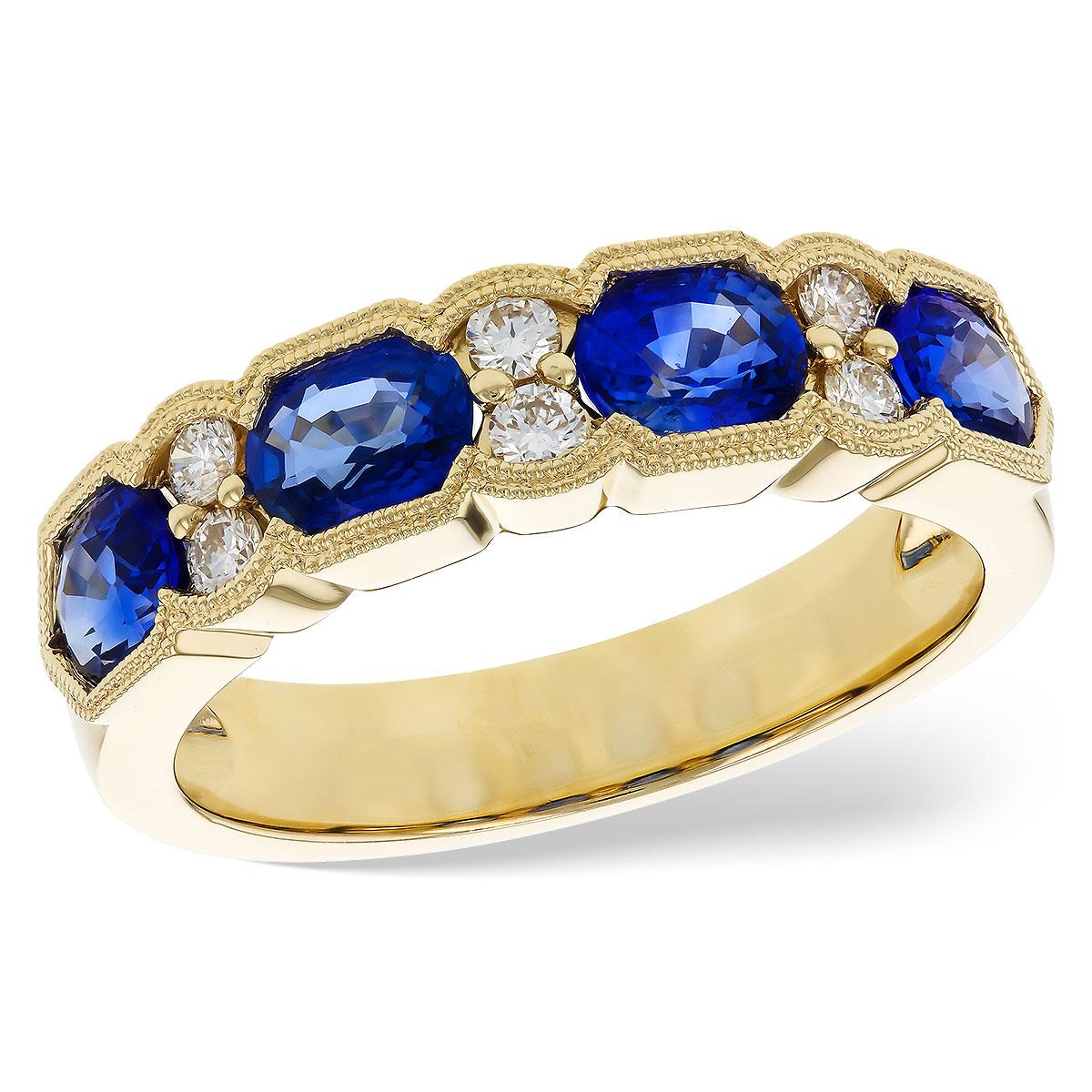 14KT Gold Ladies Sapphire Wedding Ring