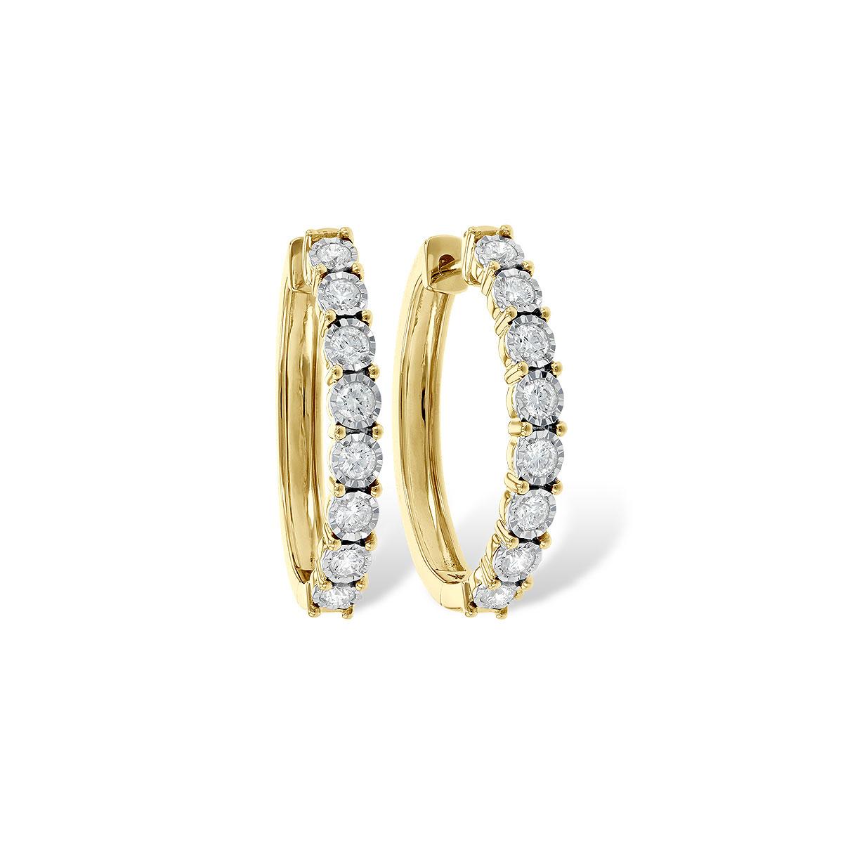 14KT Gold Diamond Earrings