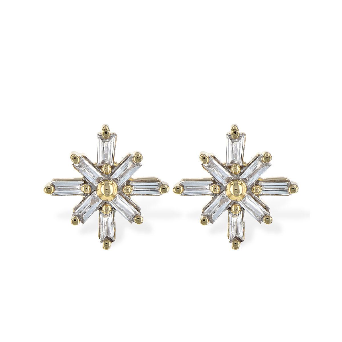14KT Gold Diamond Earrings