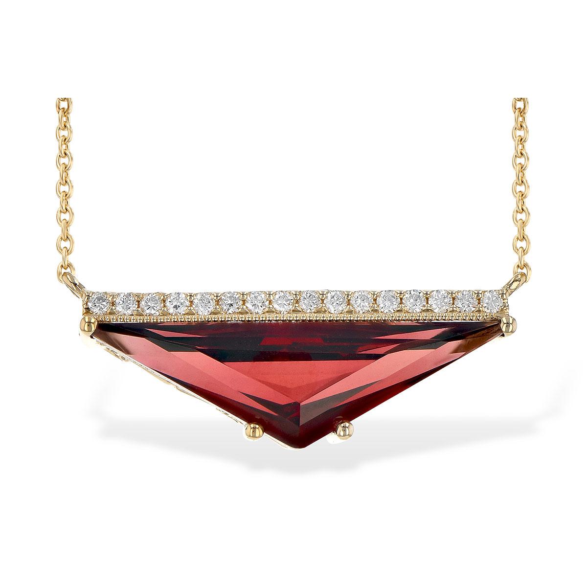 14KT Gold Garnet Necklace