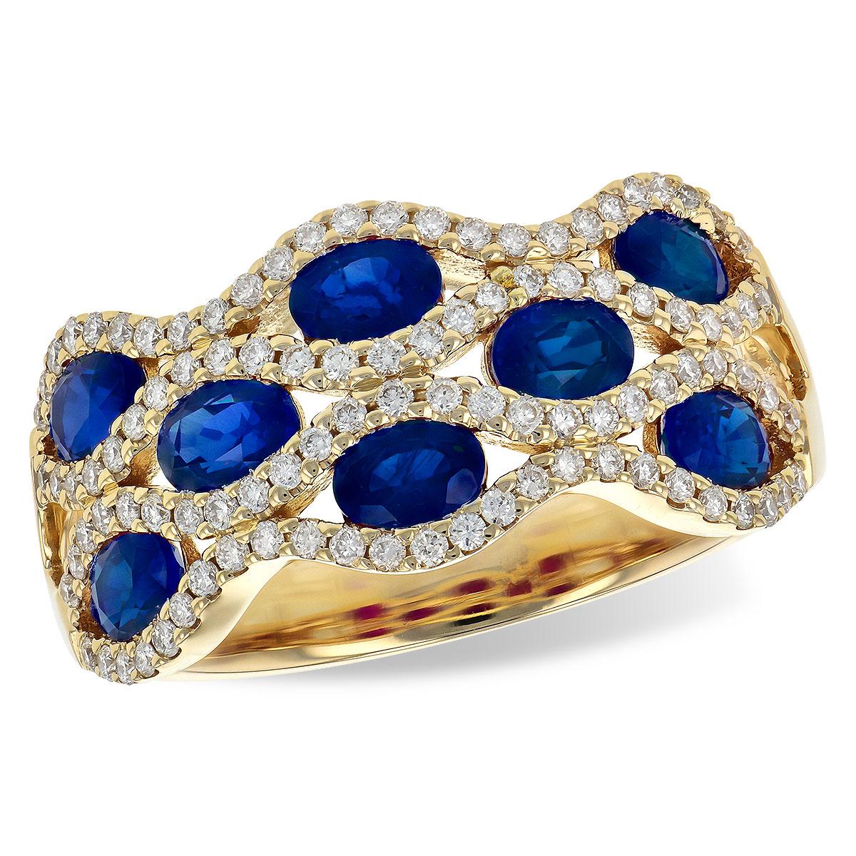 14KT Gold Ladies Sapphire Wedding Ring